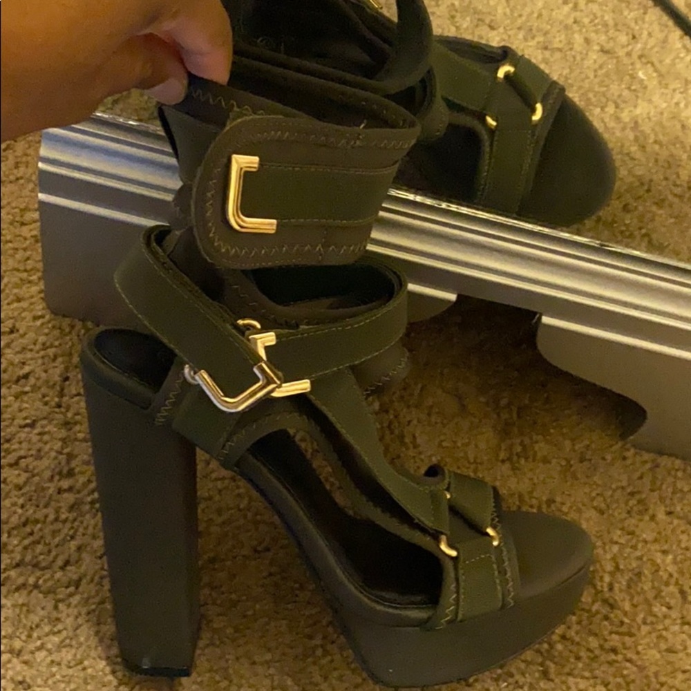 Olive green sandals